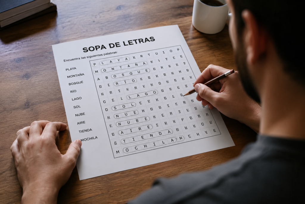 Beneficios de jugar sopa de letras